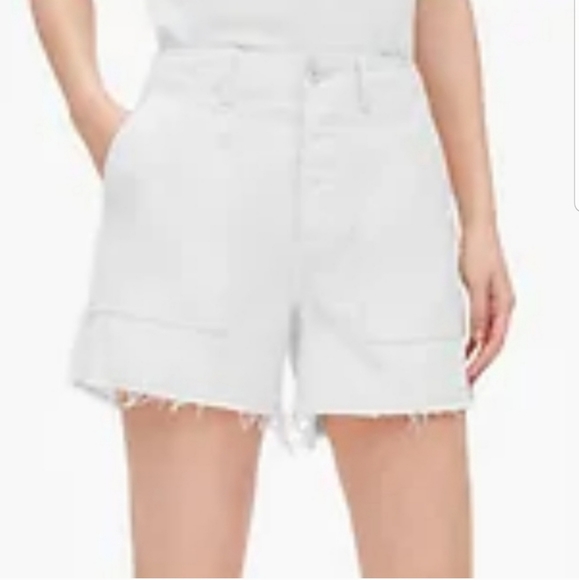 Gap 4 High Rise Utility Shorts White 